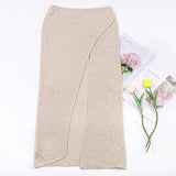 Sweetkama - Sweetkama Solid Color Bikini Swimwear Cover Up Set