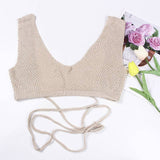 Sweetkama - Sweetkama Solid Color Bikini Swimwear Cover Up Set