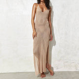 Sweetkama - Sweetkama Solid Color Flounce Bikini Swimwear Cover Up Dress